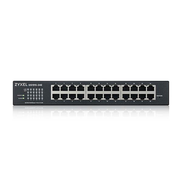 ZYXEL Switch 24x1000Mbps Fémházas Menedzselhető, Rackes (24GbE port), GS1915-24E-EU0101F