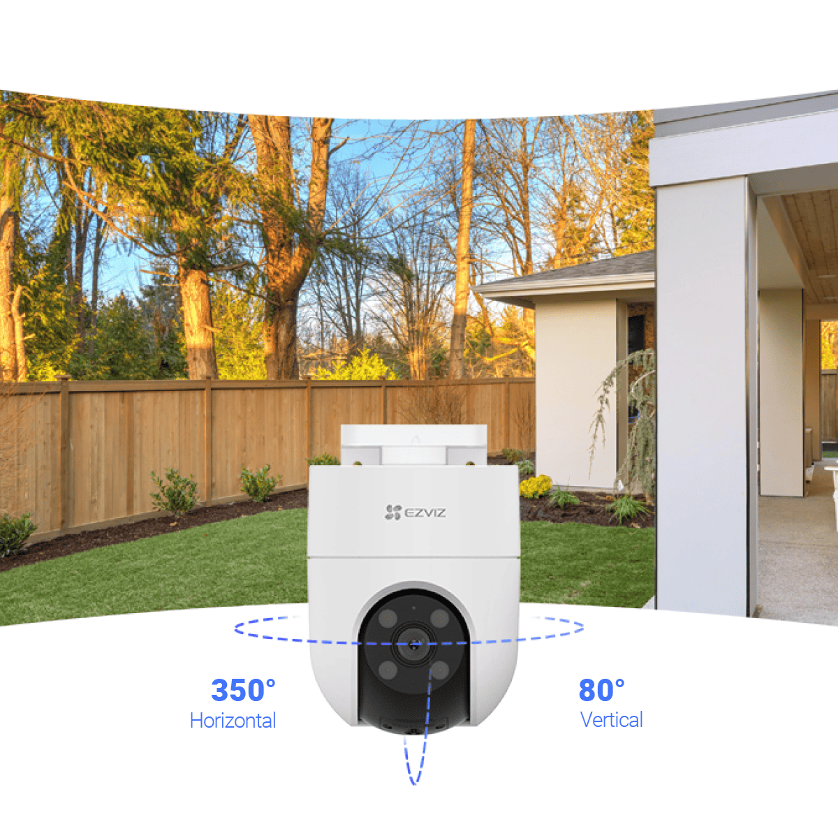 EZVIZ H8C kültéri kamera színes éjszakai látás, 2 MP, forgatható/dönthető 360°-os, sziréna, fény, kétirányú beszéd 512GB