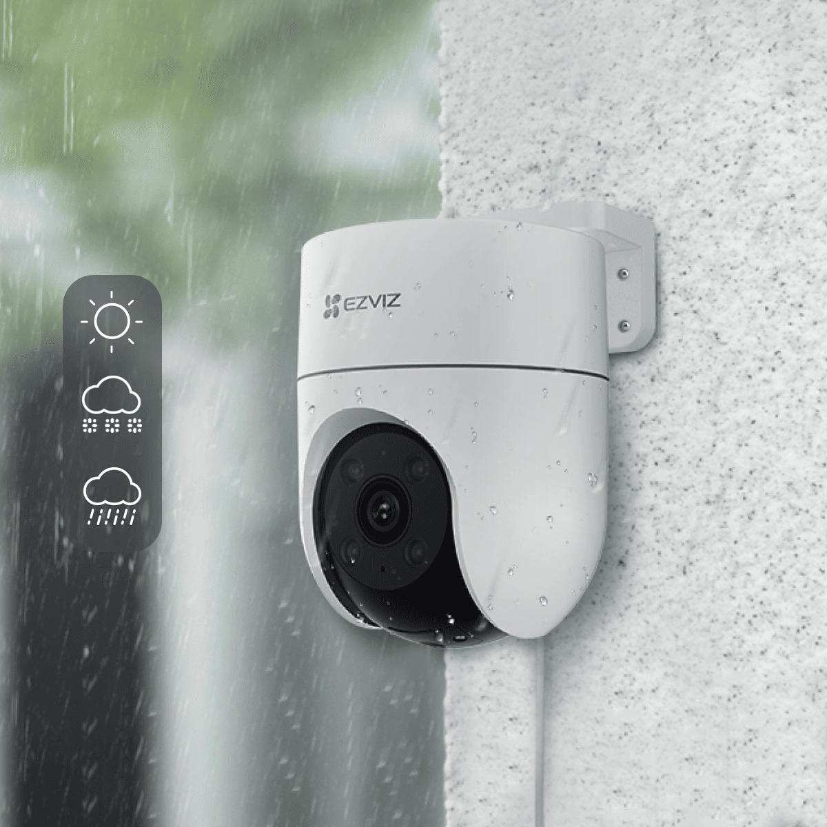 EZVIZ H8C kültéri kamera színes éjszakai látás, 2 MP, forgatható/dönthető 360°-os, sziréna, fény, kétirányú beszéd 512GB