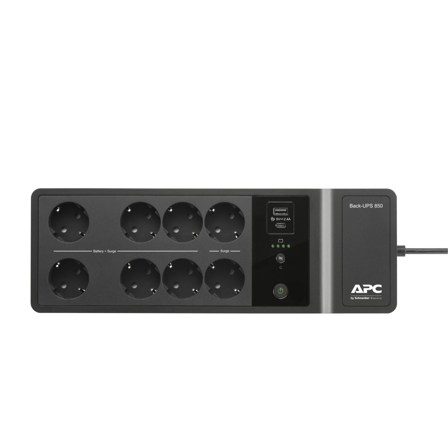 APC Back-UPS BE850G2-G (ES) (2+6 Schuko) 850VA (520 W) 230V Power-Saving OFFLINE szünetmentes tápegység, USB+USB-C