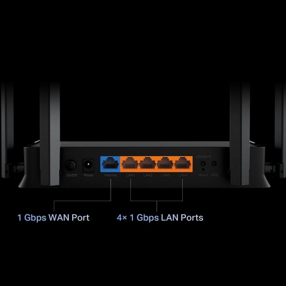 TP-LINK Wireless Router Dual-Band BE3600 1xWAN(1Gbps) + 4xLAN(1Gbps), ARCHER BE220