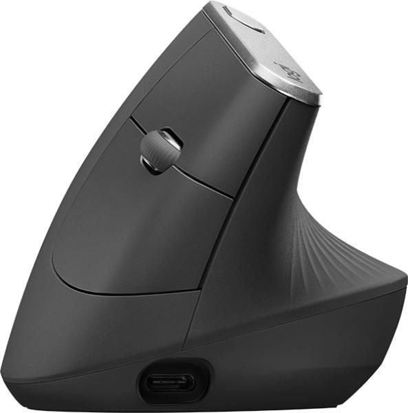 LOGITECH Egér - MX Vertical Ergonomic Bluetooth Optikai, Fekete