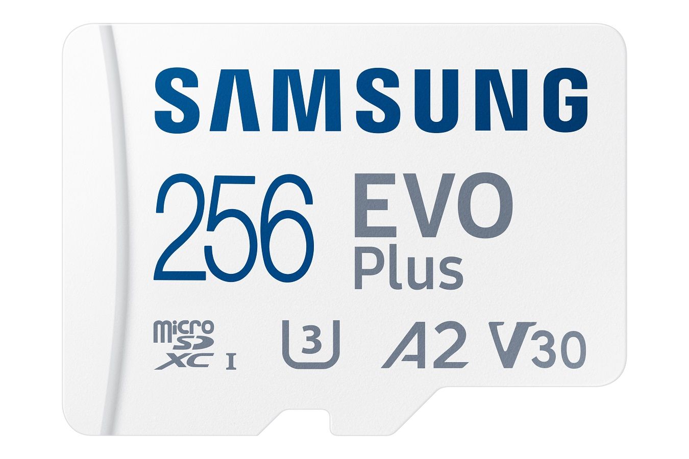 SAMSUNG Memóriakártya, EVO Plus microSD kártya (2021) 256GB, CLASS 10, UHS-1, U3, V30, A2, + Adapter, R160/W