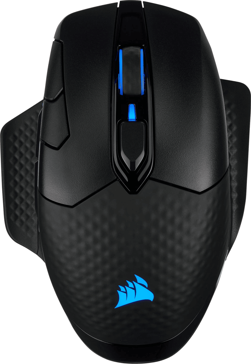 CORSAIR Vezetékes/Vezeték Nélküli Egér Gaming, DARK CORE RGB PRO, 8 programozható gomb, RGB, 18000dpi, fekete