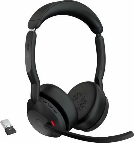 JABRA Fejhallgató - Evolve2 55 MS Teams Stereo Bluetooth Vezeték Nélküli, Mikrofon
