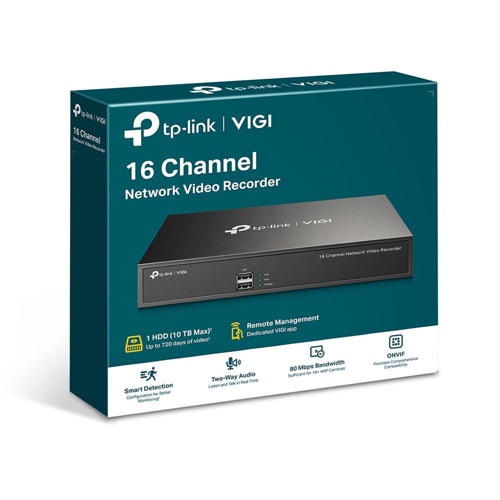 TP-LINK Video recorder 16 Csatornás, VIGI NVR1016H