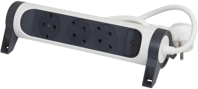 LEGRAND Elosztósor Standard 4x2P+F, 3 m vezetékkel, fehér-szürke