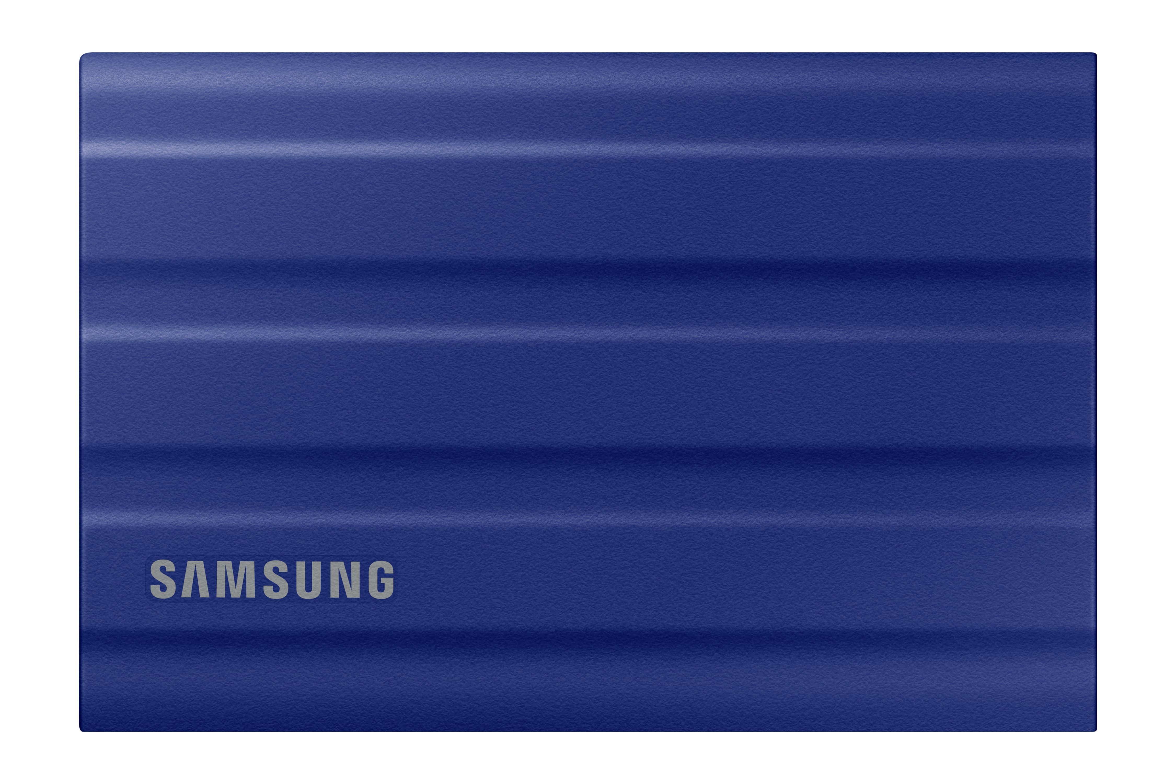 SAMSUNG Hordozható SSD T7 Shield, USB 3.2 Gen.2 (10Gbps), 1TB, Kék