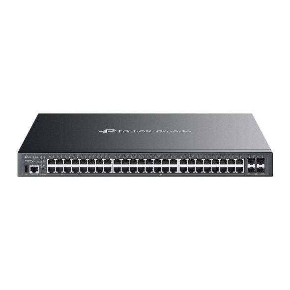 TP-LINK Switch 8x1000Mbps(8xPOE++) + 40x1000Mbps(40xPOE+) + 4x10Gbps SFP+ + 1xkonzol port, Menedzselhető, SG5452XMPP