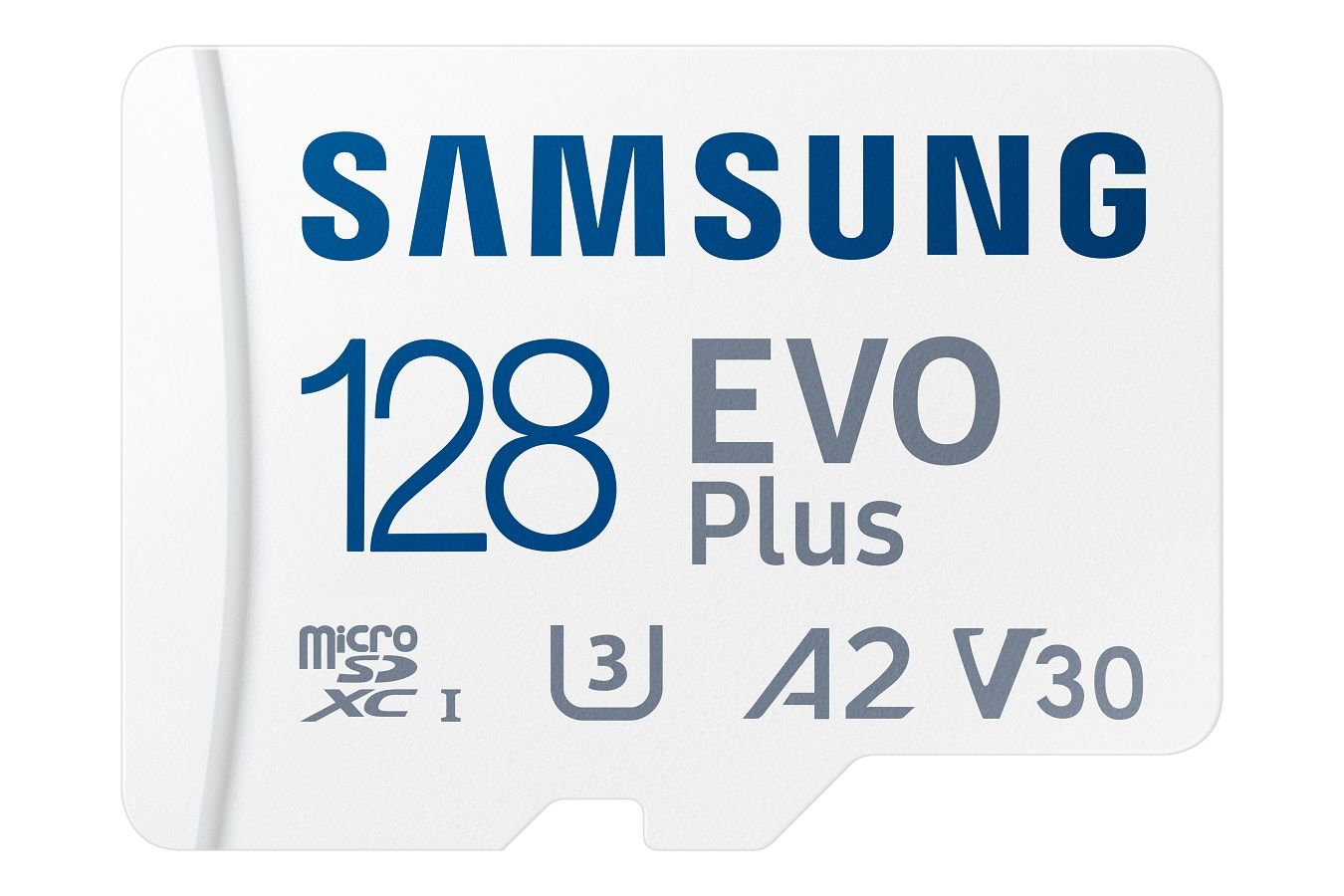 SAMSUNG Memóriakártya, EVO Plus microSDXC kártya ,128GB, UHS-1, U3, V30, A2, + SD Adapter, R160/W
