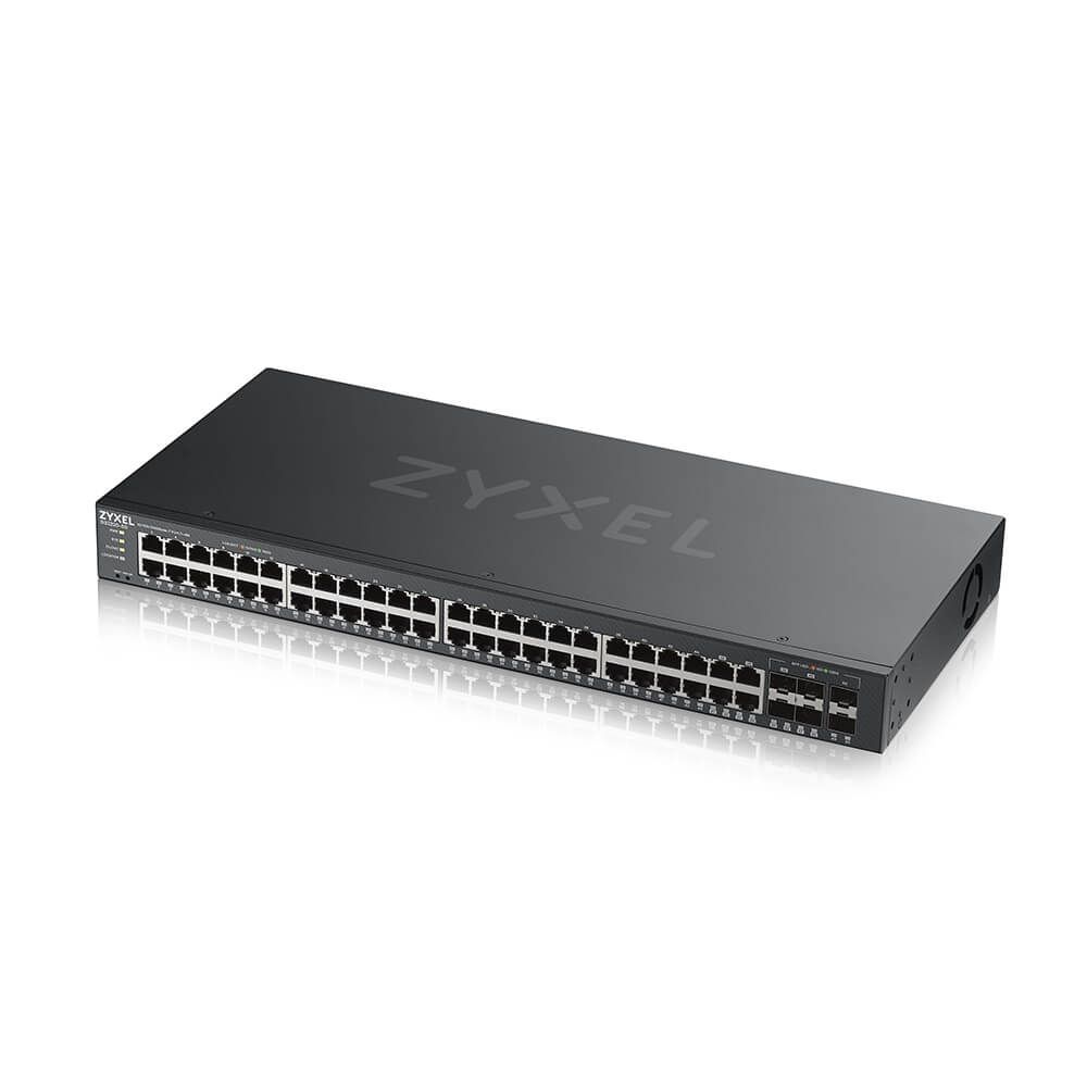 ZYXEL Switch 44x1000Mbps + 4xGigabit kombó SFP + 2xGigabit SFP, Menedzselhető Rackes, GS2220-50-EU0101F