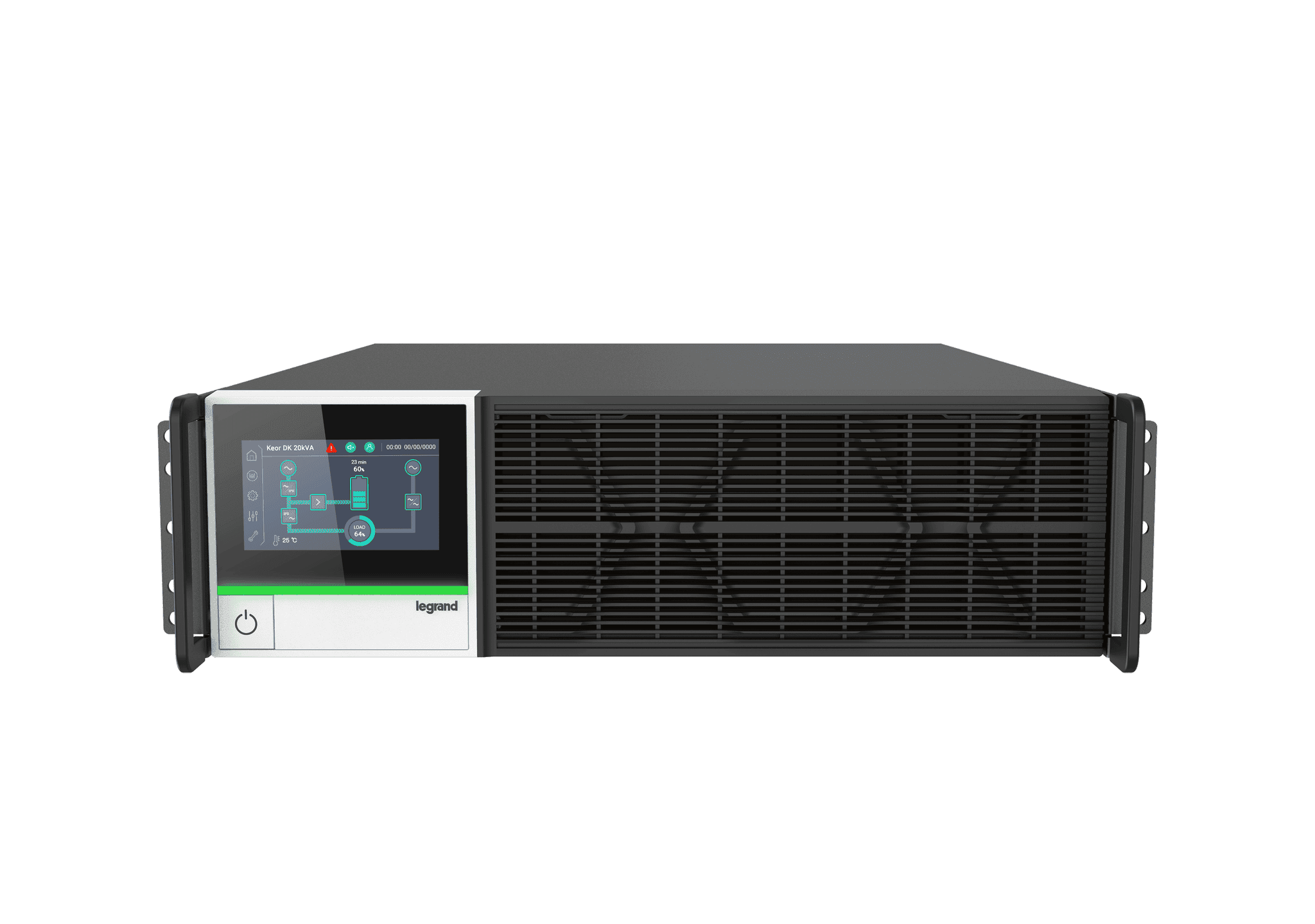 LEGRAND KEOR DK UPS, 6000VA 4U-700mm 3x6mm2  3x6mm2 + 8xC13+2xC19 online kettős konverziós szünetmentes rack/torony