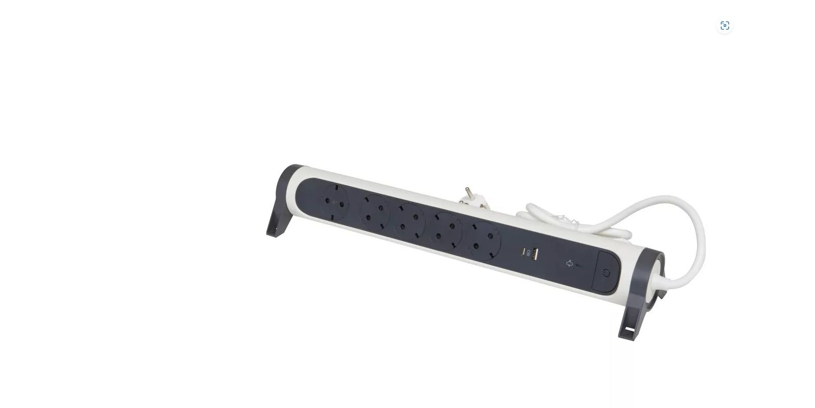 LEGRAND T-elosztó, Kettős 2P+F elosztó biztonsági zsaluval, 16 A, fehér-szürke