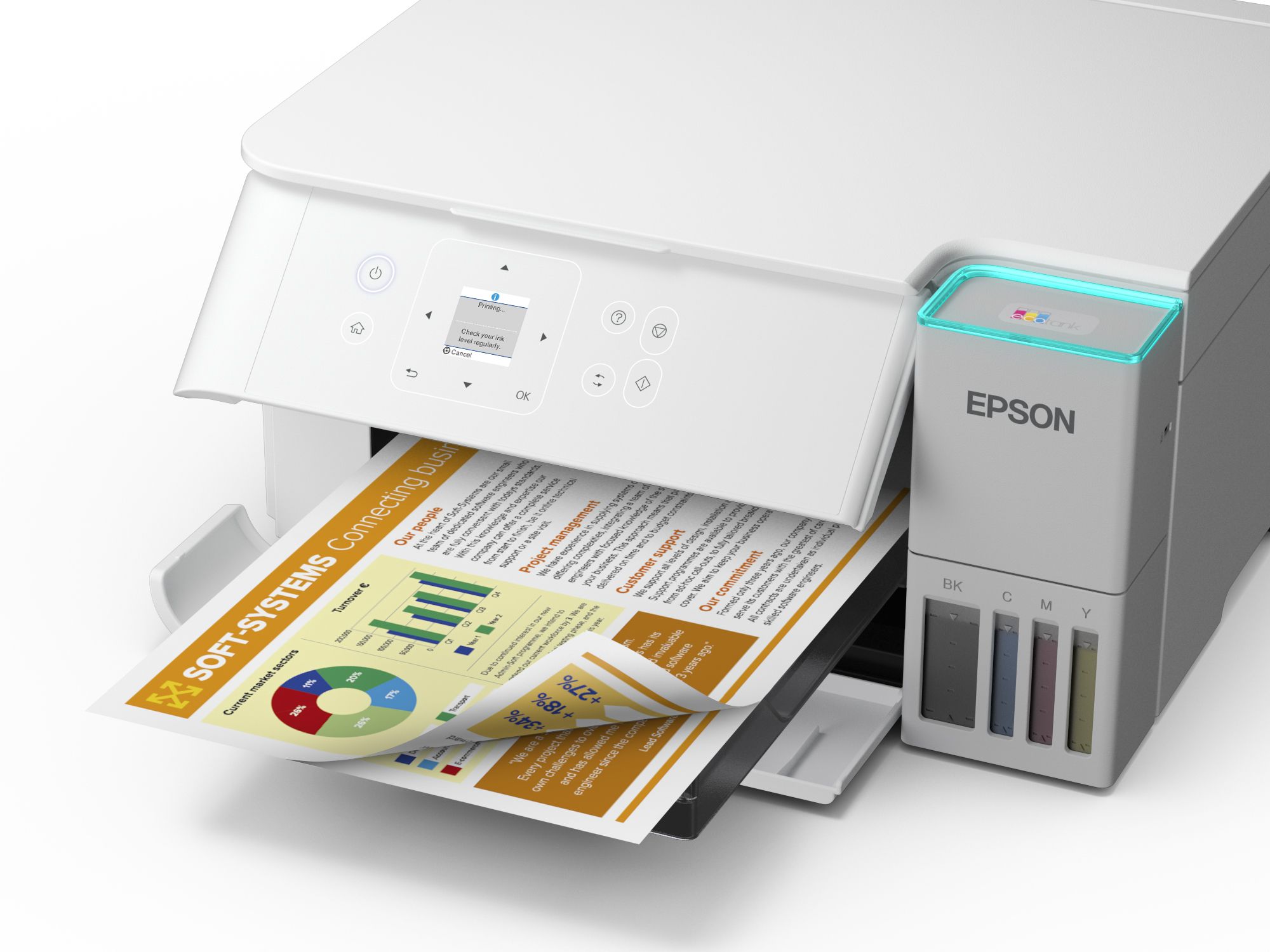 EPSON Tintasugaras nyomtató - EcoTank L4366 (A4, MFP, színes, 5760x1440 DPI, 33 lap/perc, duplex, USB/Wifi/Wifi Direct)