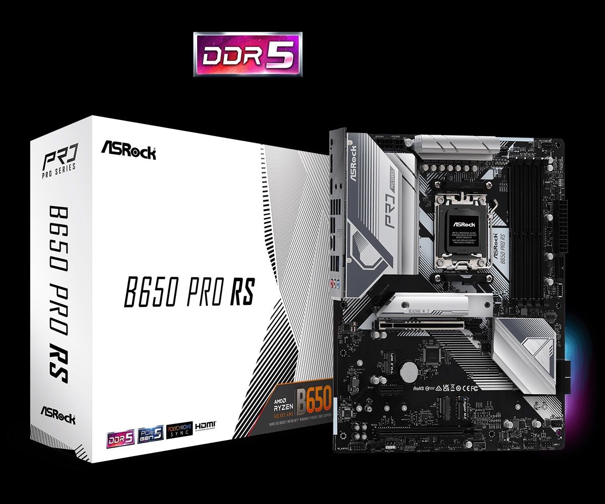 ASROCK Alaplap AM5 B650 PRO RS AMD B650, ATX