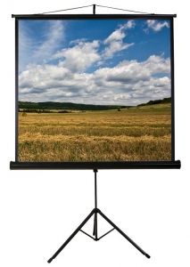 FUNSCREEN 72" (1:1) manuális hordozható vetítővászon (Tripod, Méret: 160x160 cm)
