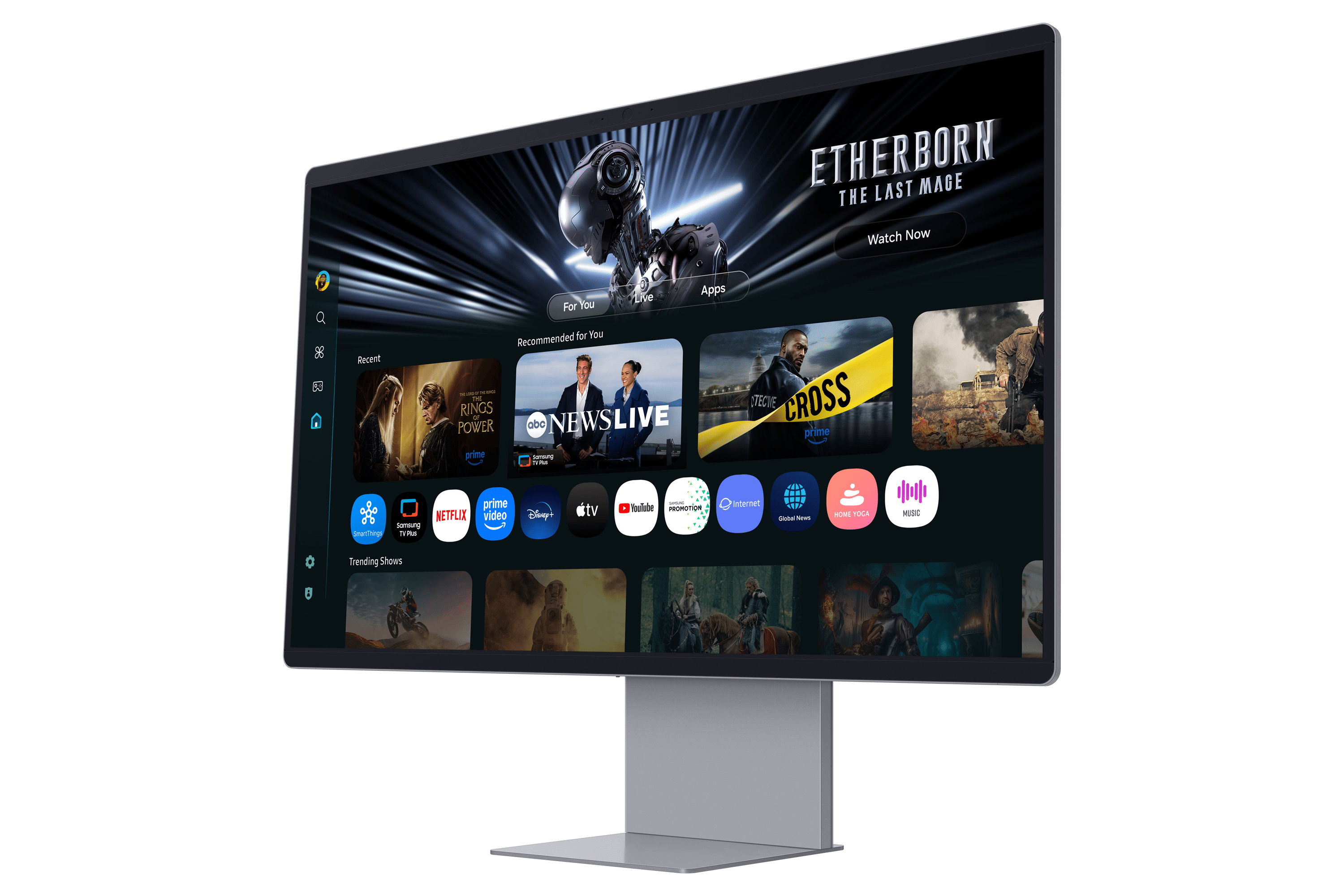 SAMSUNG AI SMART OLED monitor 32" M9, 3840x2160, 16:9, 250cd/m2, HDMI/DisplayPort/USB-C/WiFi/BT, hangszóró