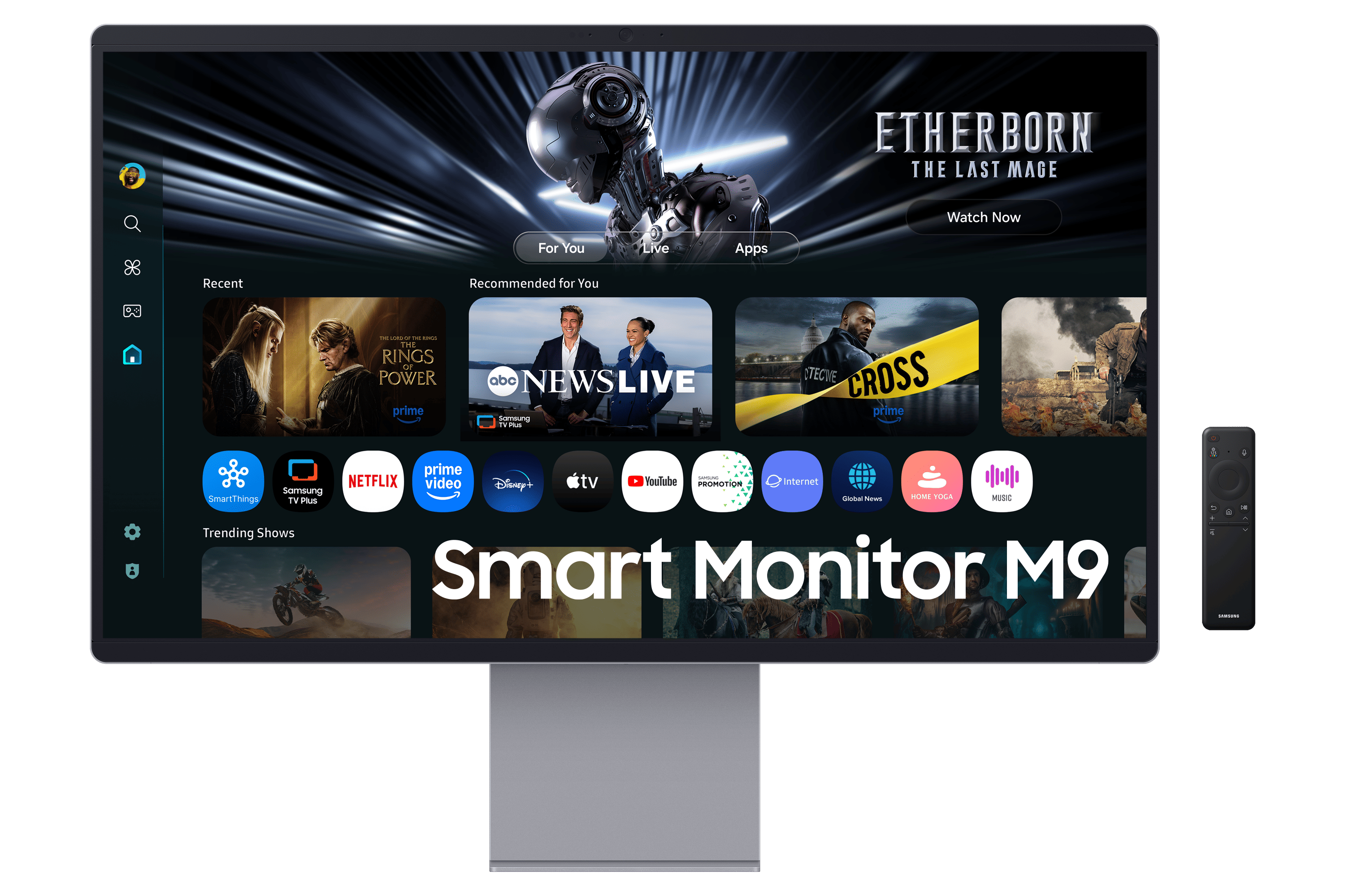 SAMSUNG AI SMART OLED monitor 32" M9, 3840x2160, 16:9, 250cd/m2, HDMI/DisplayPort/USB-C/WiFi/BT, hangszóró