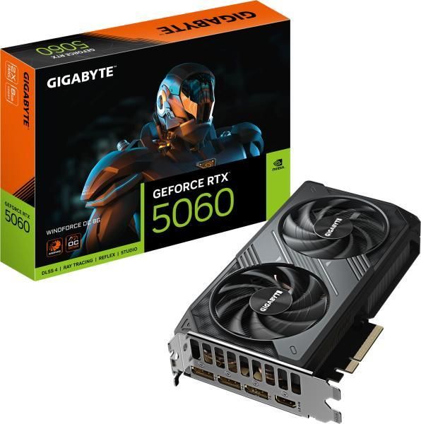 GIGABYTE Videokártya PCI-Ex16x nVIDIA RTX 5060 8GB DDR7 OC
