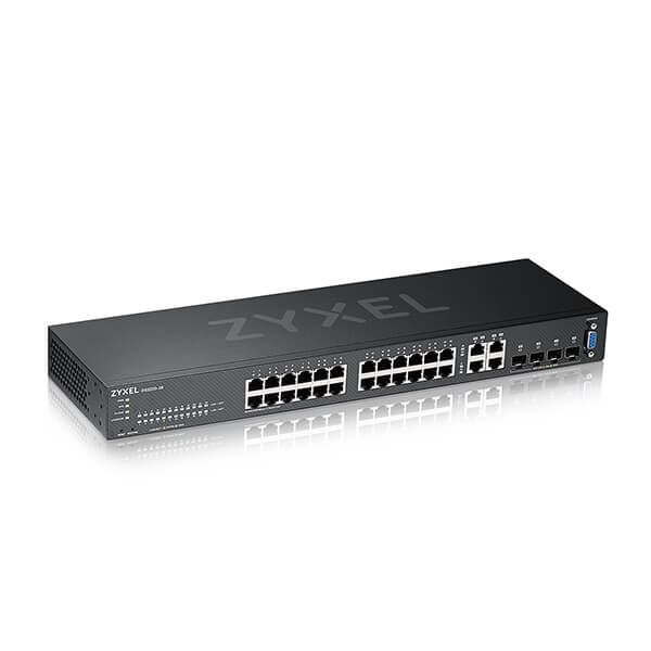 ZYXEL Switch 24x1000Mbps + 4xGigabit kombó SFP, Menedzselhető Rackes, GS2220-28-EU0101F
