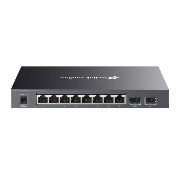 TP-LINK Switch 8x1000Mbps (8xPOE) + 2xSFP, Menedzselhető, SG2210P