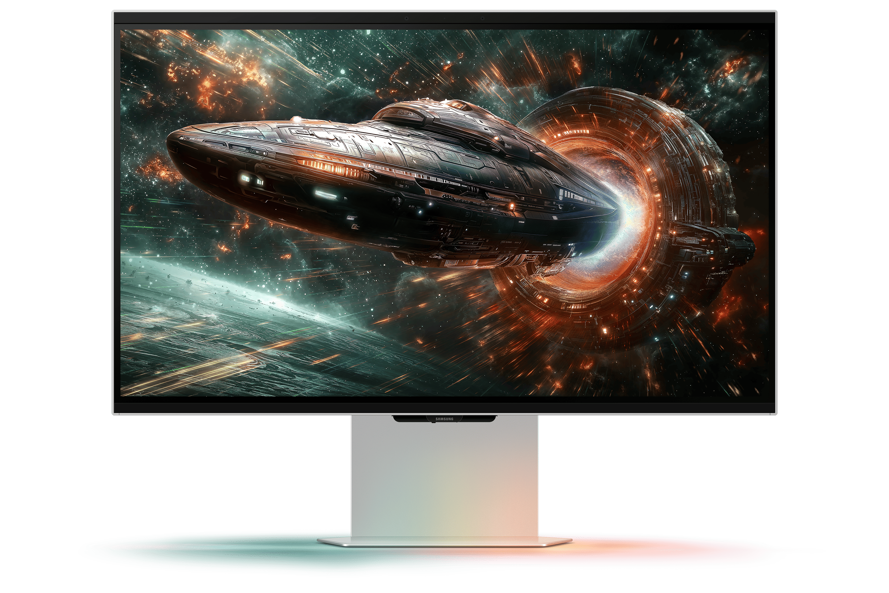 SAMSUNG Gaming 165Hz 3D monitor 27" G90XF, 3840x2160, 16:9, 350cd/m2, 1ms, HDMI/DisplayPort/USB,Pivot, Hangszóró