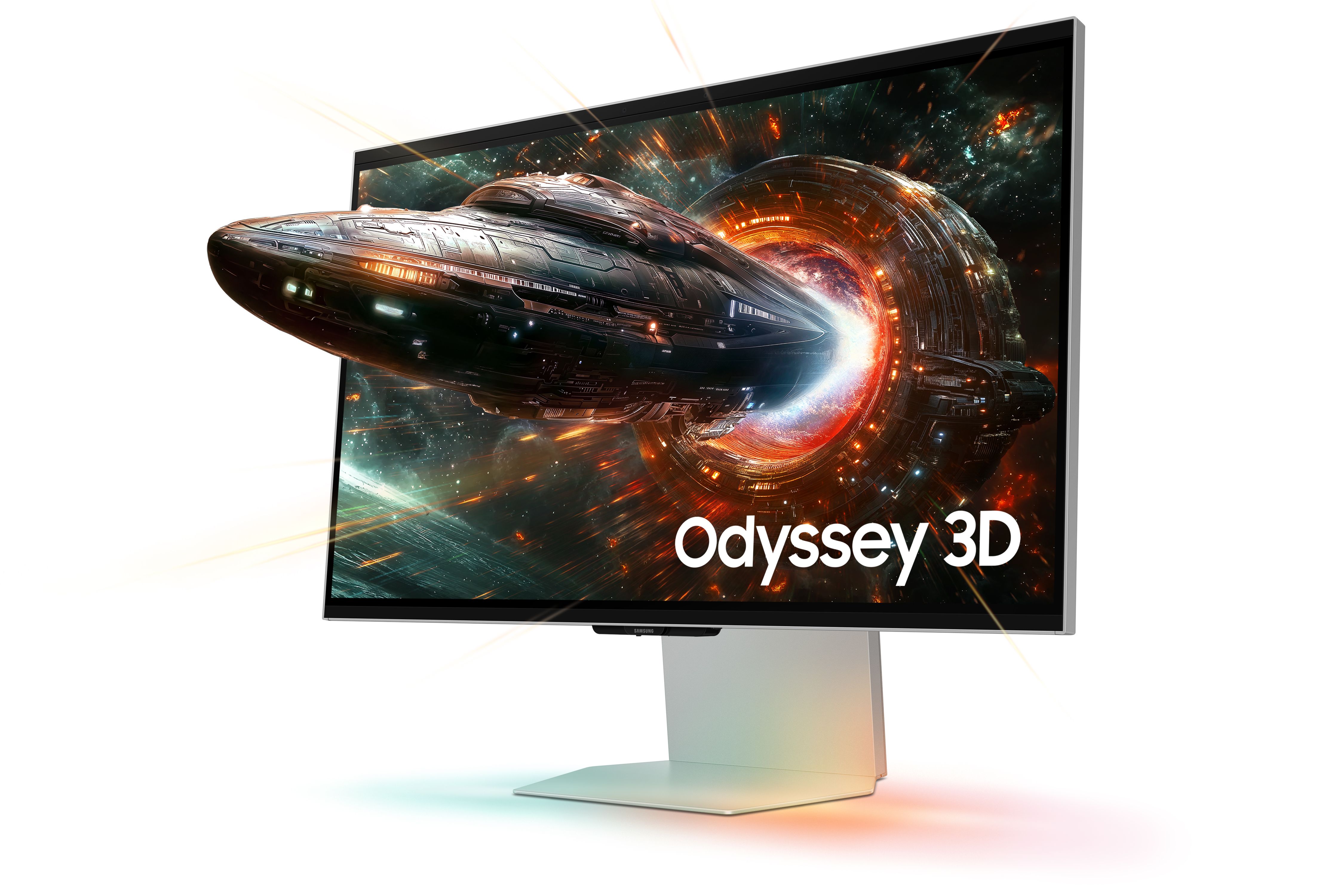 SAMSUNG Gaming 165Hz 3D monitor 27" G90XF, 3840x2160, 16:9, 350cd/m2, 1ms, HDMI/DisplayPort/USB,Pivot, Hangszóró