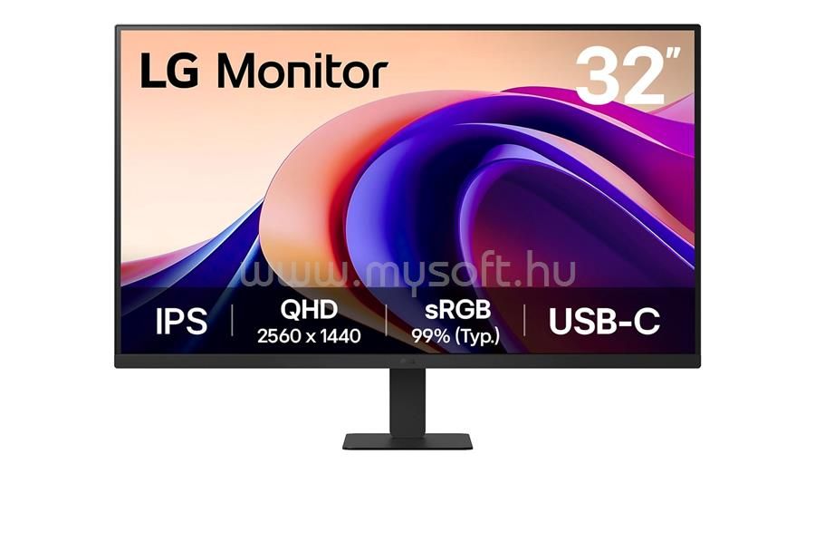 LG IPS monitor 31,5" 32U631A, 2560 x 1440, 16:9, 250 cd/m2, 5ms, HDMI/USB-C, 100Hz