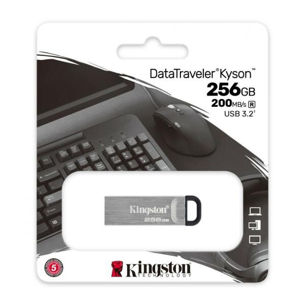 KINGSTON Pendrive 256GB DT Kyson 200MB/s fém USB 3.2 Gen 1