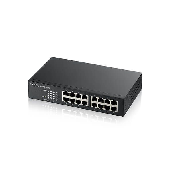 ZYXEL Switch 16x1000Mbps Fémházas Rackes, GS1100-16-EU0103F