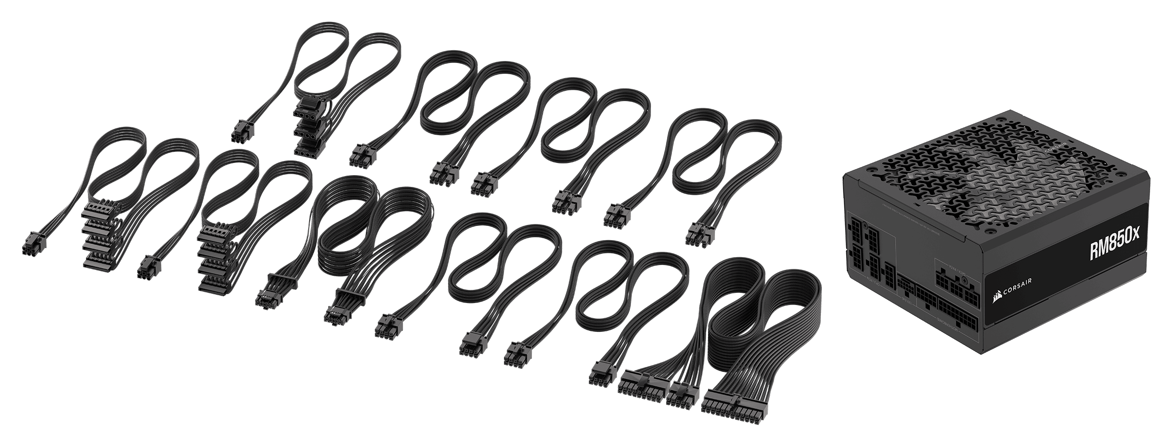 CORSAIR Tápegység Moduláris, RM850x, 850W, ATX 3.1, PCIe 5.1, 14cm, Cybenetics Gold