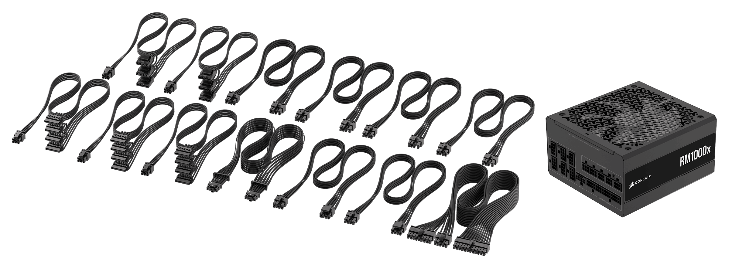 CORSAIR Tápegység Moduláris, RM1000x, 1000W, ATX3.1, PCIe5.1, 14cm, Cybenetics Gold