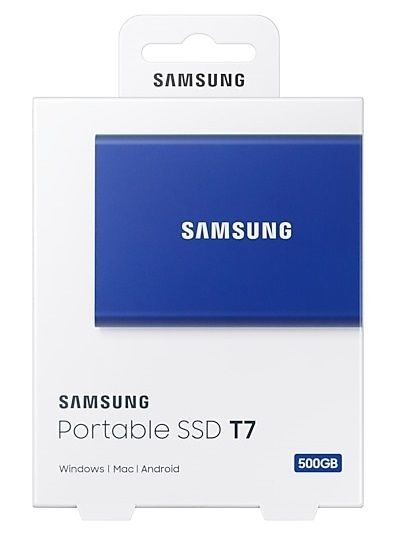 SAMSUNG Hordozható SSD T7 USB 3.2 2TB (Kék)