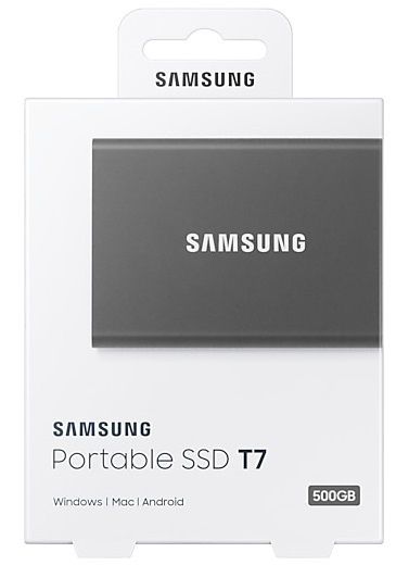 SAMSUNG Hordozható SSD T7 USB 3.2 1TB (Szürke)