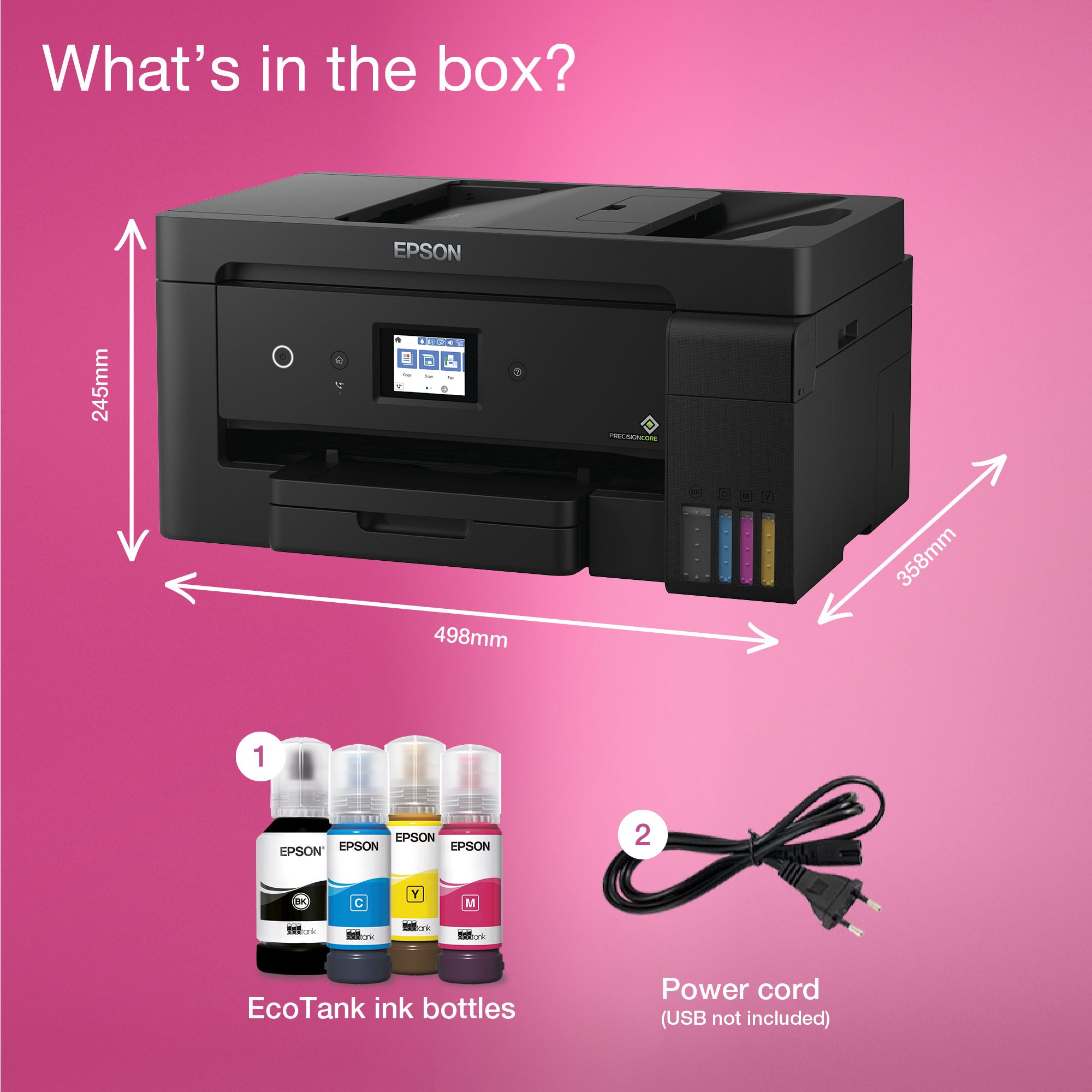 EPSON Tintasugaras nyomtató - EcoTank L14150 (A3+, MFP, színes, 4800x1200 DPI, 38 lap/perc, USB/LAN/Wifi)