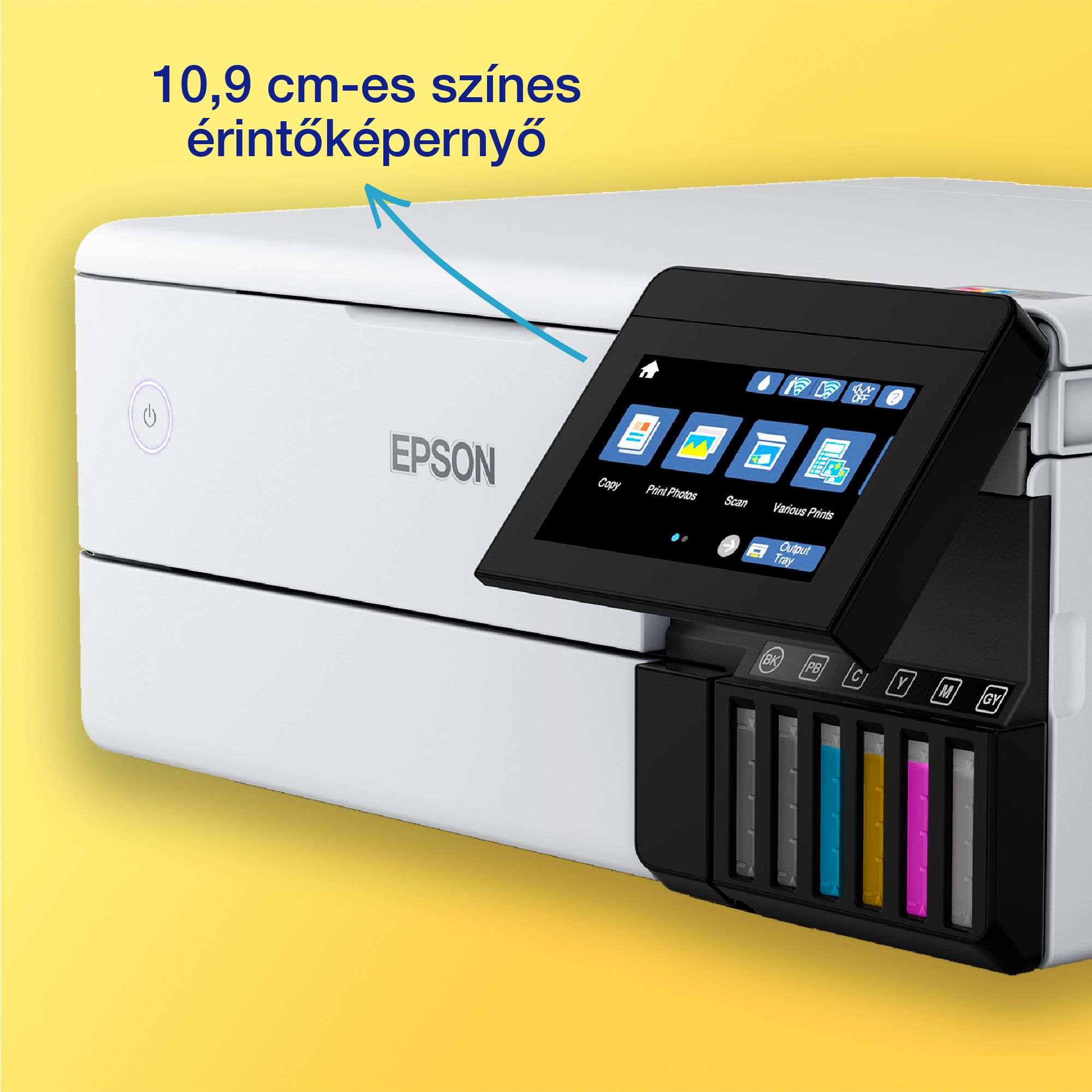 EPSON Tintasugaras nyomtató - EcoTank L8160 (A4, MFP, színes,5760x1440 DPI, 16 lap/perc,duplex,USB/LAN/Wifi/Wifi Direct)