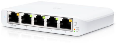 UBiQUiTi Switch 5x1000Mbps (POE Input), Menedzselhető, Asztali - USW-FLEX-MINI