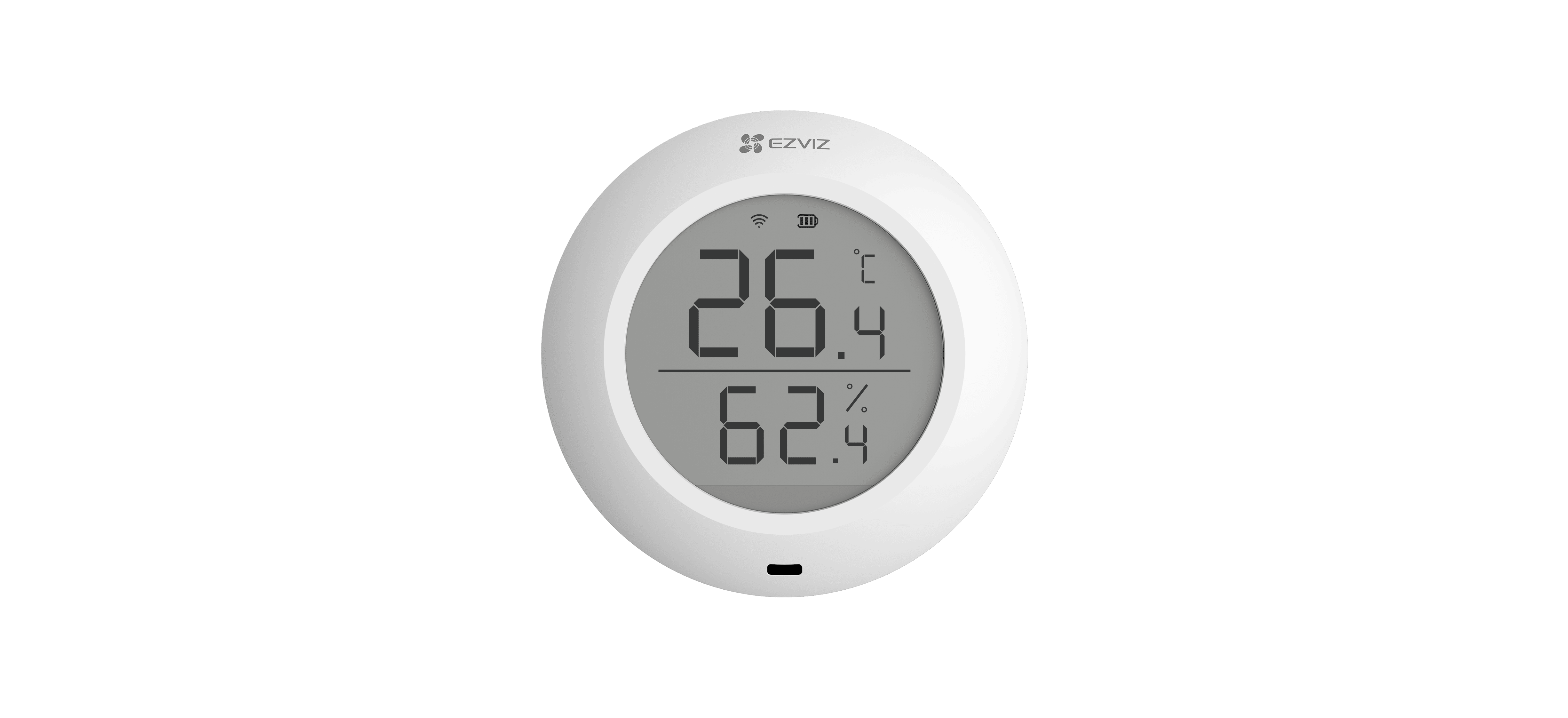 EZVIZ T51C okos hőmérséklet és páratartalom érzékelő,  1,8 kijelző, valós idejű megfigyelés, azonnali risztás,