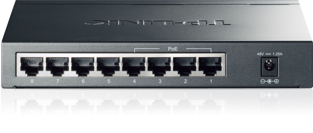 TP-LINK Switch 8x1000Mbps (4xPOE), TL-SG1008P