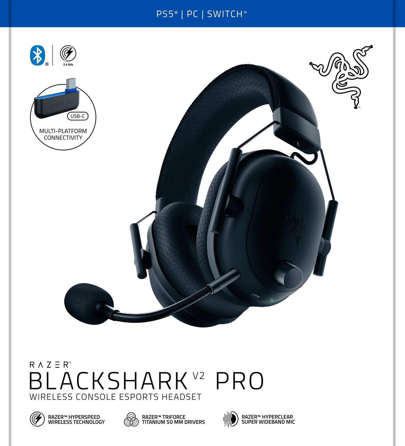 Razer fejhallgató BlackShark V2 X PS / RZ04-03241000-R3G1 fekete