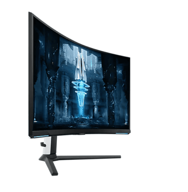 SAMSUNG Ívelt Gaming 240Hz VA monitor 32" G85NB, 3840x2160, 16:9, 350cd/m2, 1ms, 2xHDMI/DisplayPort/2xUSB, Pivot