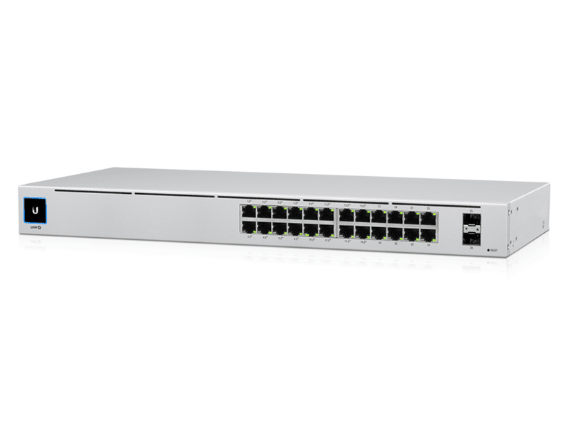 UBiQUiTi Switch 24x1000Mbps + 2x1000Mbps SFP, Menedzselhető, Rackes - USW-24
