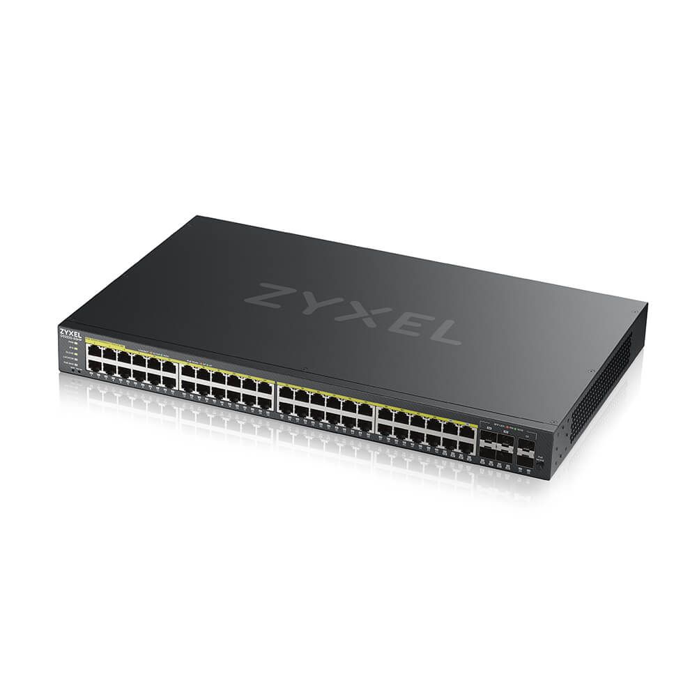 ZYXEL Switch 44x1000Mbps (44xPOE) + 4xGigabit kombó SFP + 2xGigabit SFP, Menedzselhető Rackes, GS2220-50HP-EU0101F