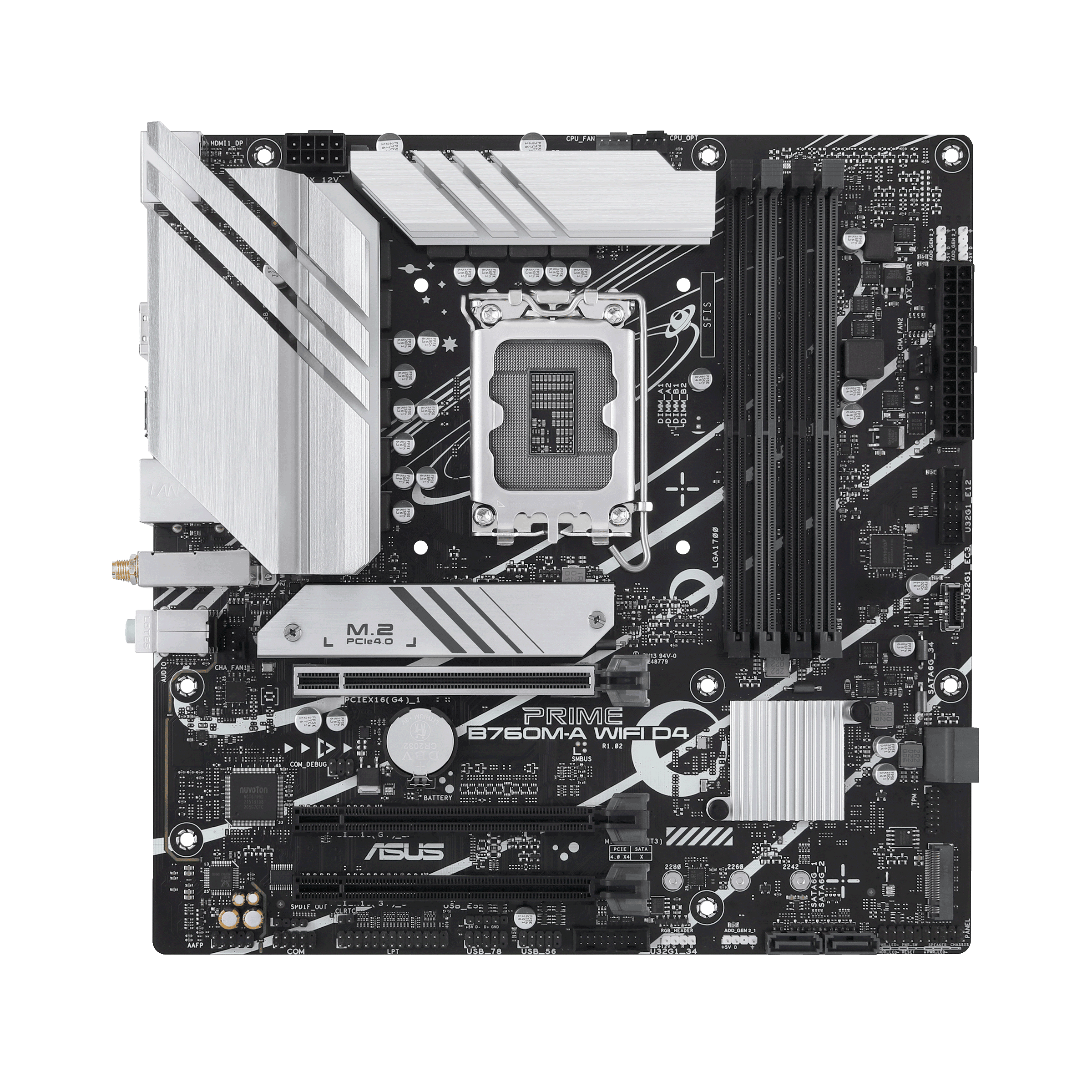 ASUS Alaplap S1700 PRIME B760M-A WIFI D4 INTEL B760, mATX