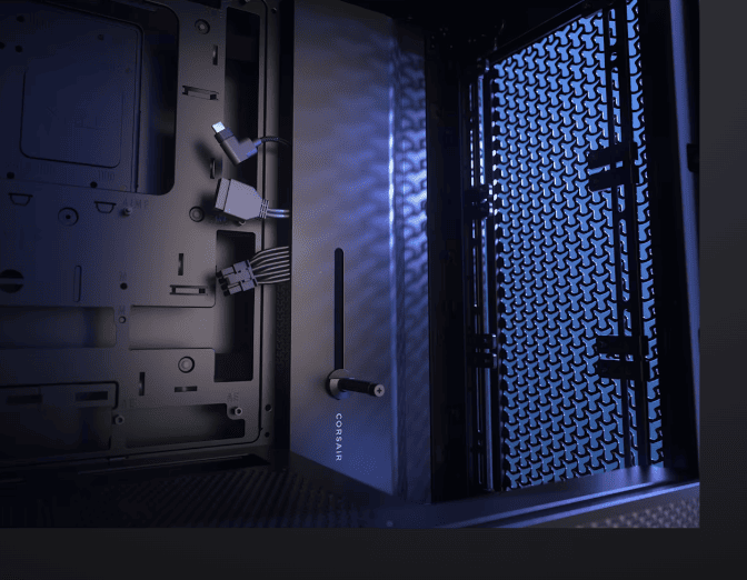 CORSAIR Ház Micro-ATX iCUE LINK 2500X RGB, Tápegység nélkül, Edzett Üveg, fekete