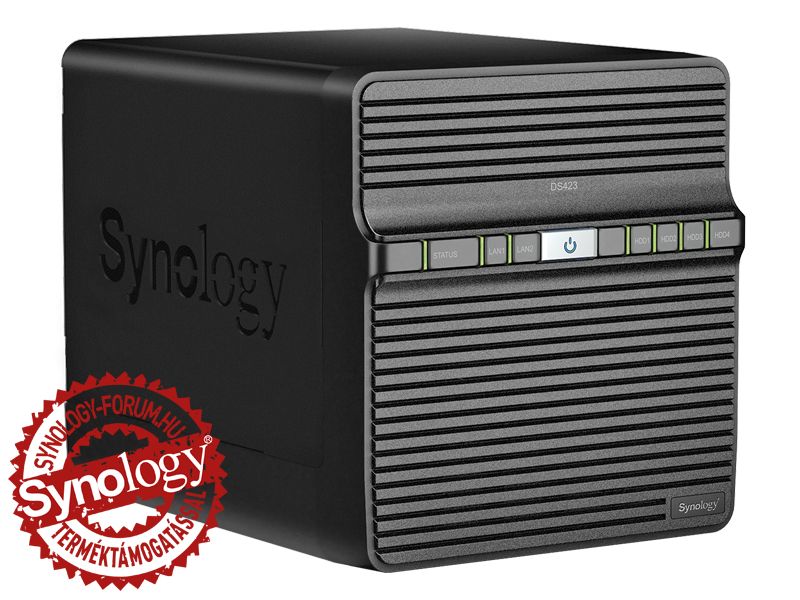 SYNOLOGY NAS 4 Fiókos DS423 Realtek RTD1619B 4x1,7GHz, 2GB DDR4, 2x1GbE, 2xUSB3.2 Gen1