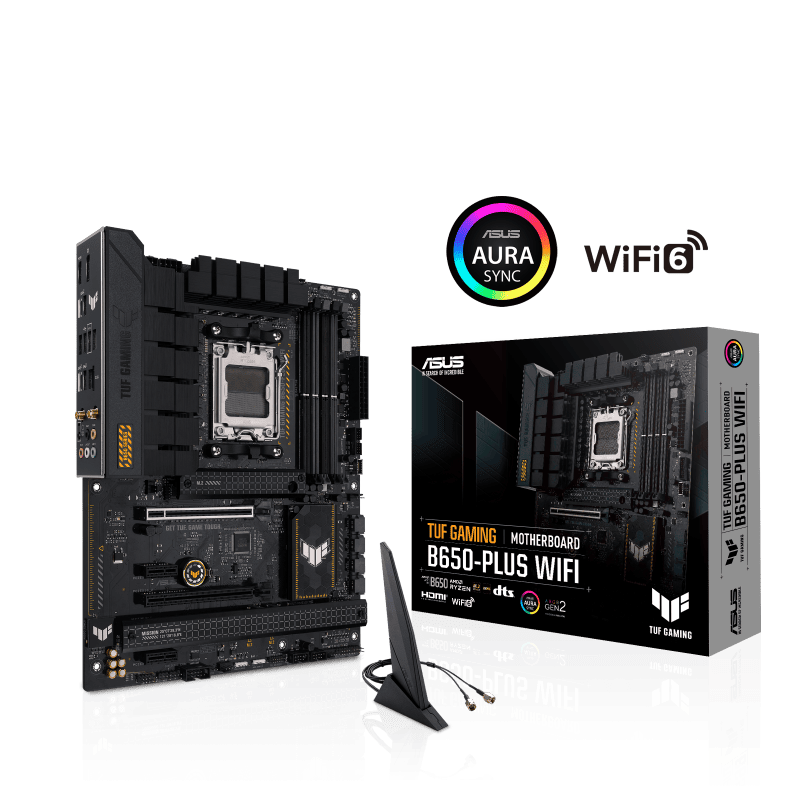 ASUS Alaplap AM5 TUF GAMING B650-PLUS WIFI AMD B650, ATX