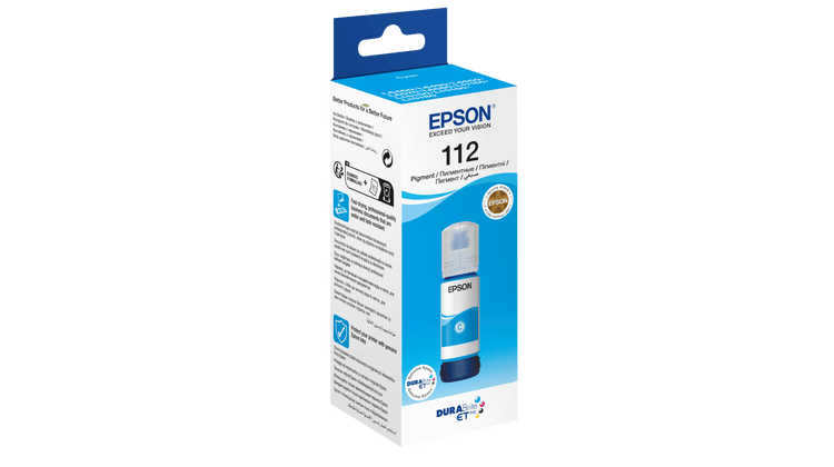 EPSON Tintapatron 112 EcoTank Pigment Cyan ink bottle