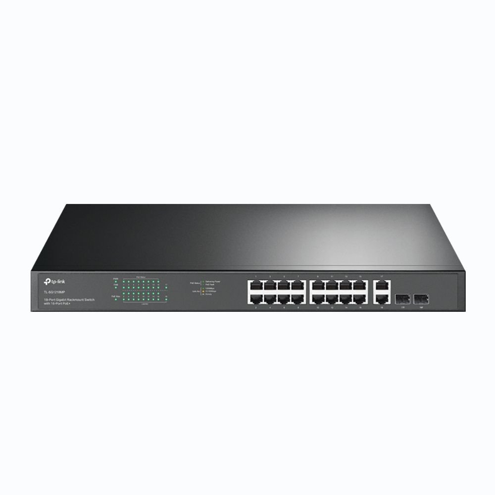 TP-LINK Switch 18x1000Mbps (16xPOE+) + 2xGigabit SFP, TL-SG1218MP