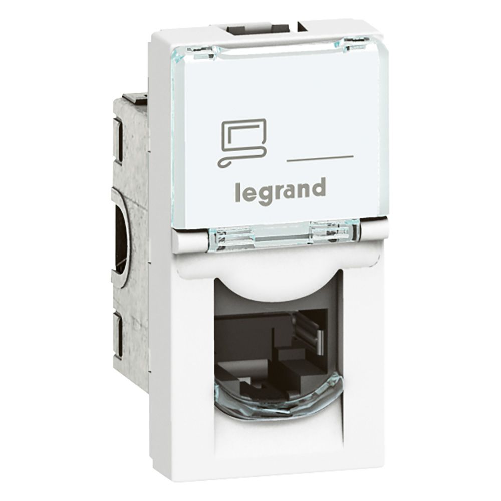 LEGRAND Program Mosaic LCS2 RJ45 aljzat Cat 6 UTP, 1 modul, fehér